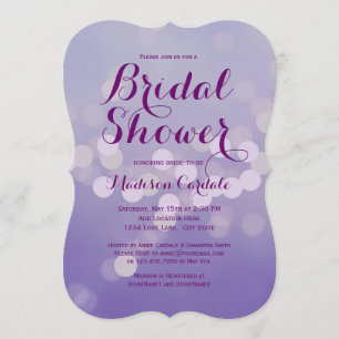 Elegant Purple Lilac Bridal Shower Invitations