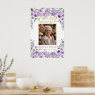 Elegant Purple Lilac Floral Photo Funeral Memorial