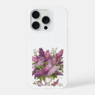 Elegant Purple Lilac Flowers Bouquet Vase iPhone 15 Pro Case