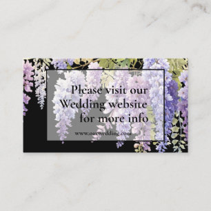 Elegant purple magenta watercolor wisteria floral enclosure card