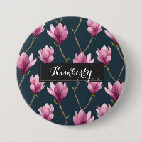 Elegant Purple Magnolia Pattern Custom