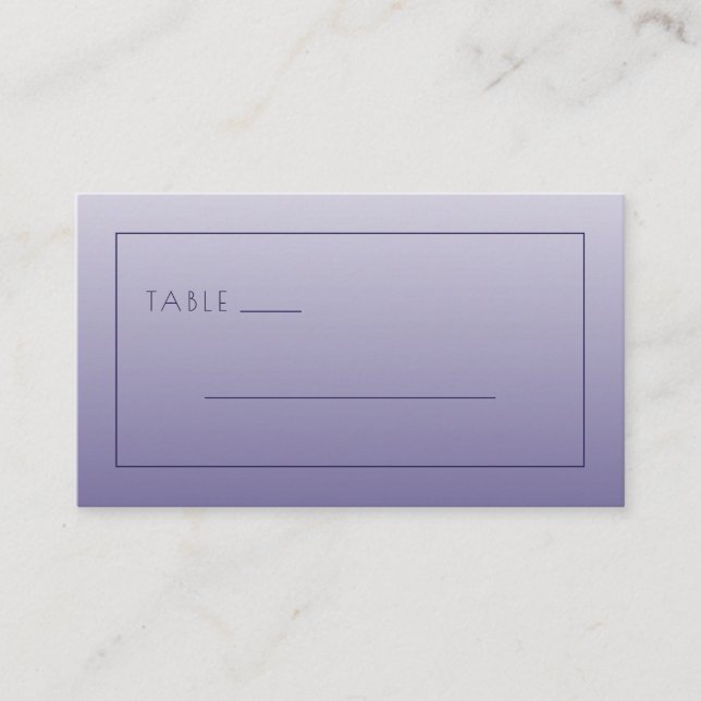 Elegant Purple Minimalist Lines Place Card (Front)