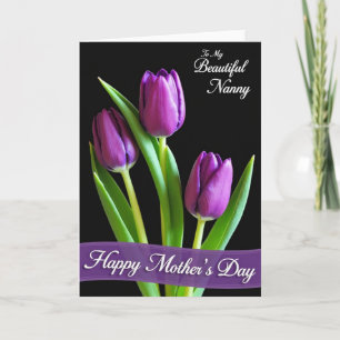 Elegant Purple Mothers Day Card