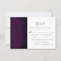 Elegant Purple Ombre Modern Wedding RSVP Card