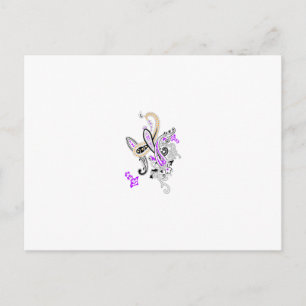 Elegant Purple Paisley Art Postcard