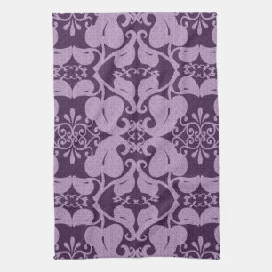 Elegant Purple Patter Tea Towel