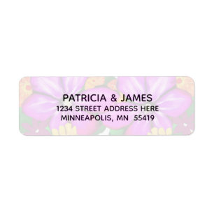 Elegant Purple Pink Floral  Address