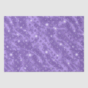 Elegant Purple Polka Dot Metallic Glitter Pattern Tissue Paper
