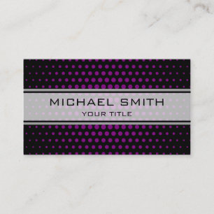 Elegant Purple Polka Dot Pattern Business Card