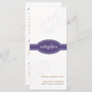 Elegant Purple Program, Caroline Wedding