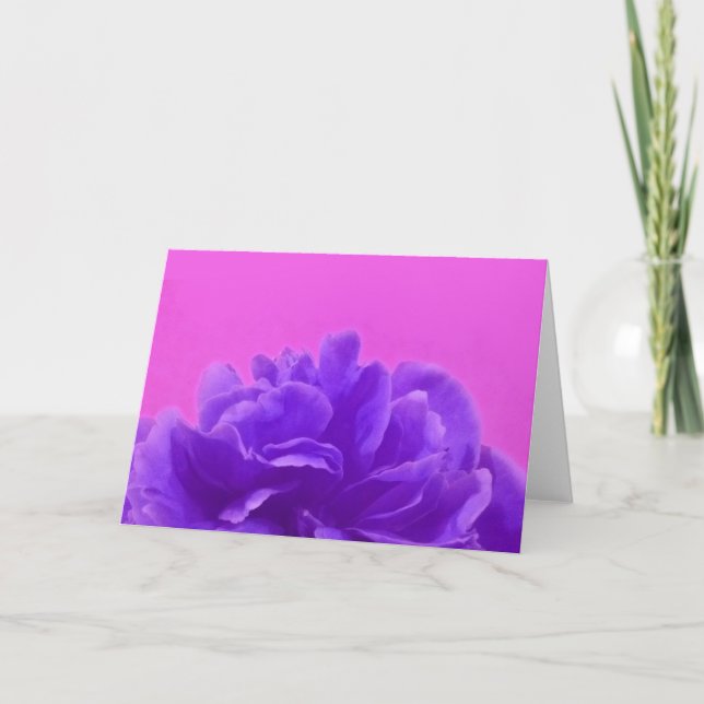 Elegant Purple Raspberry Floral Card (Front)