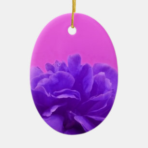 Elegant Purple Raspberry Floral Ceramic Tree Decoration