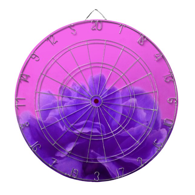 Elegant Purple Raspberry Floral Dartboard (Front)