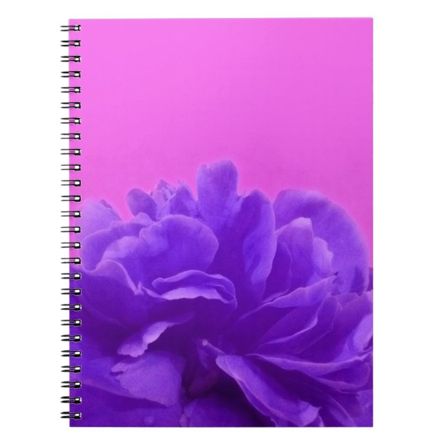 Elegant Purple Raspberry Floral Notebook (Front)