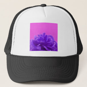Elegant Purple Raspberry Floral Trucker Hat