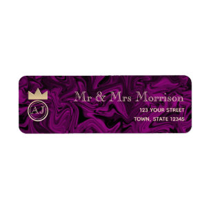 Elegant Purple Return Address