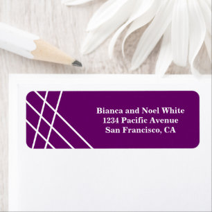 Elegant Purple Return Address Labels