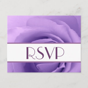 Elegant Purple Rose RSVP Wedding Response Card