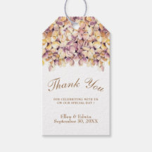 Elegant Purple Rustic Hydrangea Favor tag