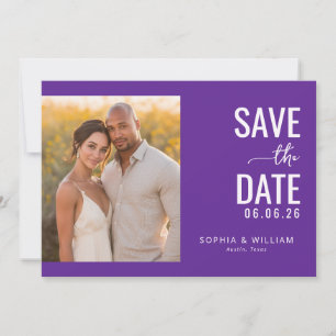 Elegant Purple Save the Date