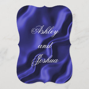 Elegant Purple Silk Satin Wedding Invitation