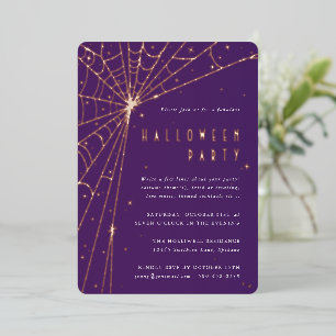 Elegant Purple Spider Web Halloween Party