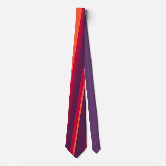 Elegant Purple Stripe Coloured Tie (Front)