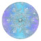 Elegant Purple Teal Blue Snowflake Stickers
