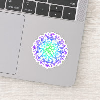 Elegant Purple teal floral mandala 