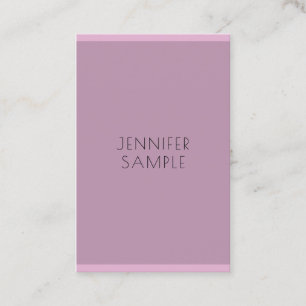Elegant Purple Template Simple Modern Minimalist Business Card