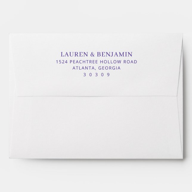 Elegant Purple Typographic Envelope (Back (Top Flap))