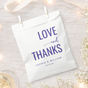 Elegant Purple Typographic Gratitude Favour Bags