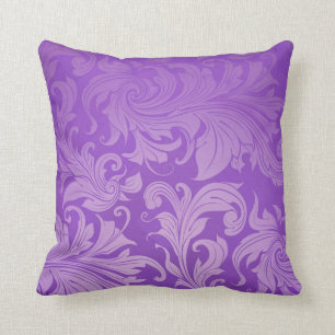 elegant, purple ,vintage, floral ,damask,beautiful cushion
