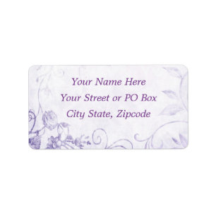 Elegant Purple Vintage Label