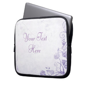 Elegant Purple Vintage Laptop Sleeve
