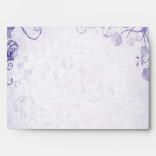 Elegant Purple Vintage Wedding Envelope