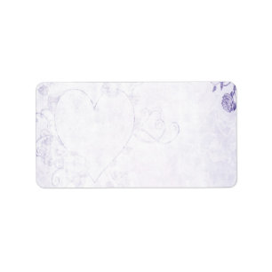 Elegant Purple Vintage Wedding Label