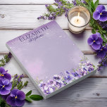 Elegant Purple Violets Boho Floral - Name Notepad<br><div class="desc">Add timeless elegance to everyday notes with this personalized purple violets floral notepad, designed to be both beautiful and practical. Perfect for adult birthdays, bridal showers, baby shower favors, or general daily use, this notepad blends classic floral charm with a clean, modern layout. The design features graceful violet florals arranged...</div>