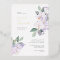 Elegant Purple Watercolor Flowers Greenery Wedding