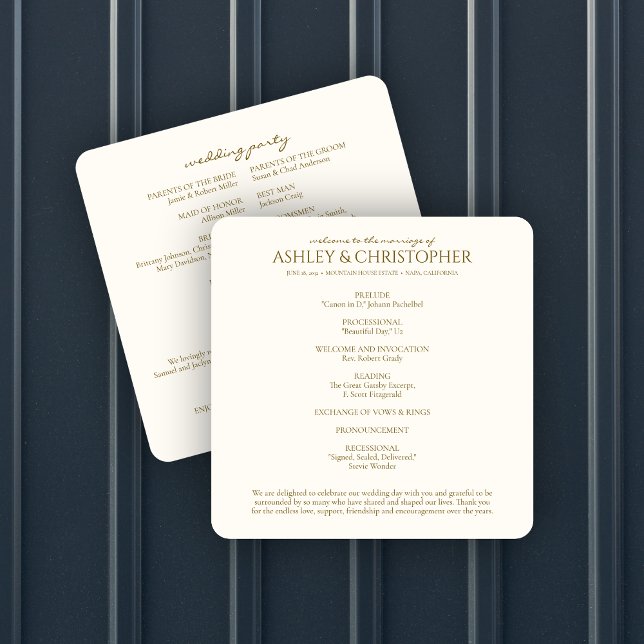 Elegant Purple Watercolor Wildflower Wedding Programme (Creator Uploaded)