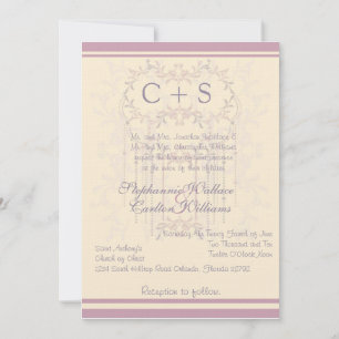 Elegant Purple Wedding Invitation