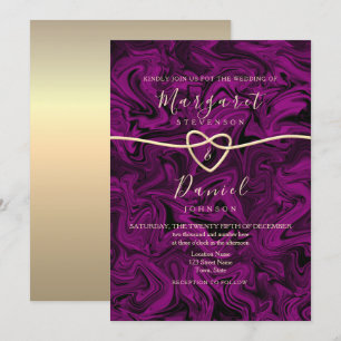 Elegant Purple Wedding Invitation