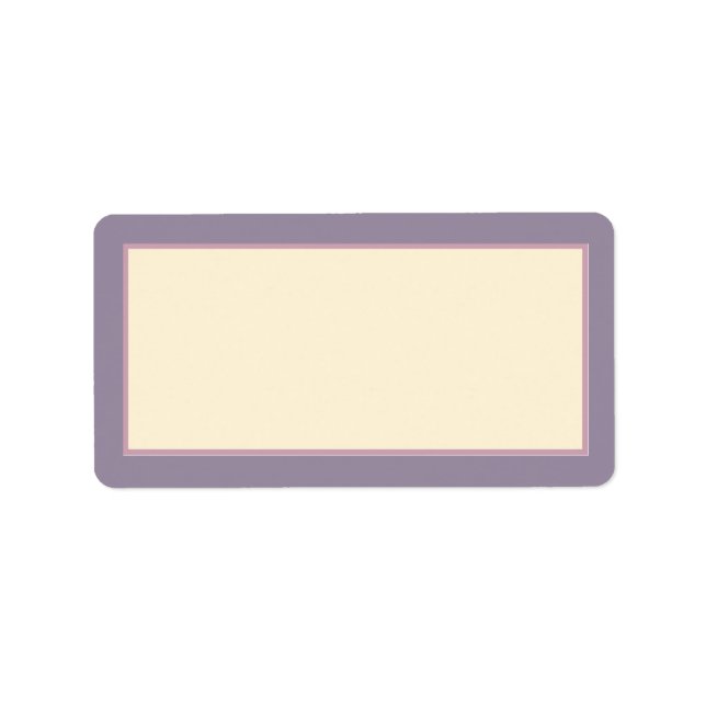 Elegant Purple Wedding Mailing Address Label (Front)