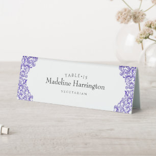 Elegant Purple Wedding Place Card