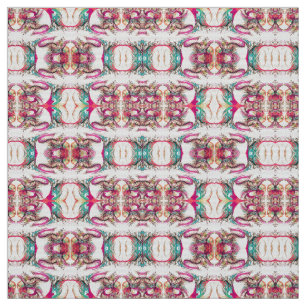 Elegant purple, white and green abstract pattern fabric