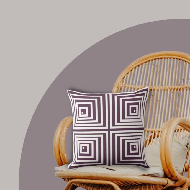 Elegant Purple & White Cornered Box Pattern Cushion (Creator Uploaded)