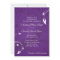 Elegant Purple White Floral Wedding Invitation