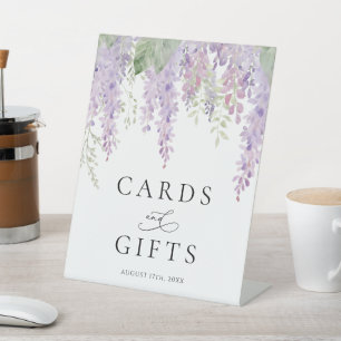 Elegant Purple Wisteria Flowers Cards & Gifts Sign