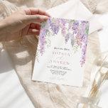 Elegant Purple Wisteria Flowers SAVE the DATE Invitation<br><div class="desc">*** Please enter H101 in the store search to find all matching items *** Or visit our Elegant Purple Wisteria Flowers Wedding Collection. *** This high-quality design is easy to customise to match your wedding colours, styles and theme. For further customisation, please click the "Edit using Design Tool" link and...</div>