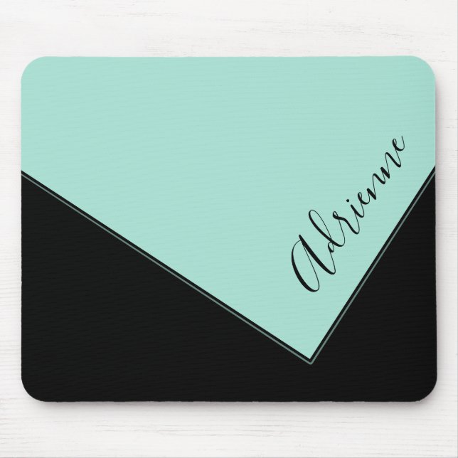 Elegant Purse Design Personalised Sea Green Mouse Mat (Front)